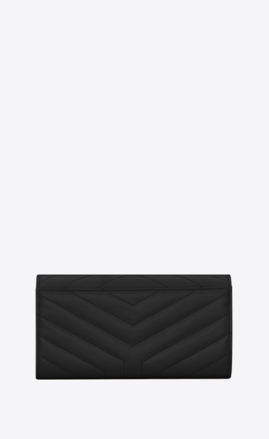 Loulou large flap wallet in matelassé "y" leather
